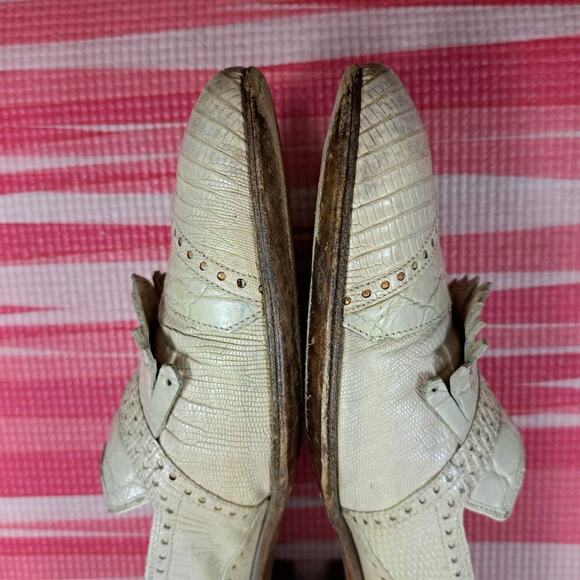%MAURI Beige Dress Shoes Size 10 Men Italy Loafers / D6